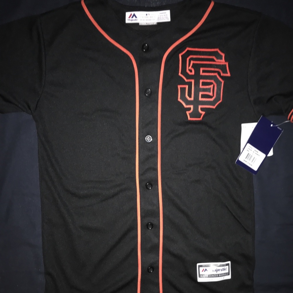 Majestic Youth San Francisco Giants Road Jersey L